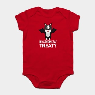 Border Collie Halloween Trick or Treat Baby Bodysuit